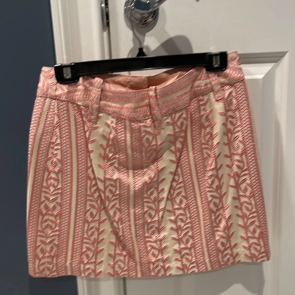 Pink and cream Mini Skirt, size 4
